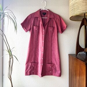 Vintage Pink 1950s-60s G. Candila Diner Dress